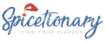 Spicetioarny logo, with "Find Your Flavour" written underneath, and a hand sprinkling spice on the maple leaf