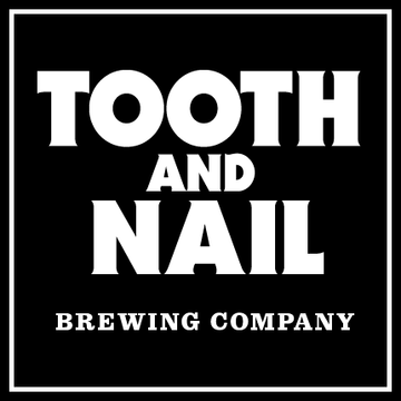 Tooth and Nail Brewing Company logo, white text superimposed on a black square
