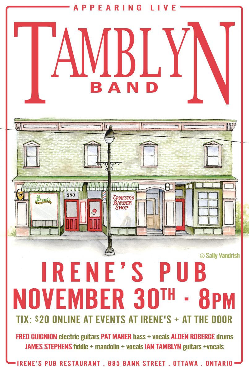 Tamblyn Band at Irene’s November 30th